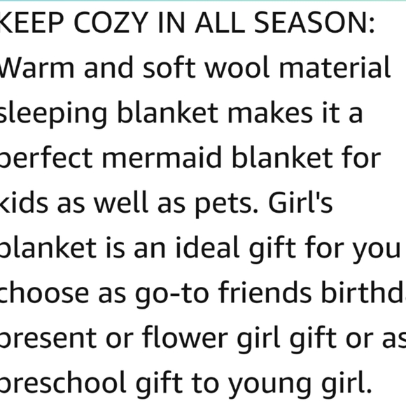 New Mermaid Tail Blankey Quilt Sleepingbag FUN GIFT - Picture 9 of 9